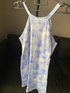 Cloud blue halter dress