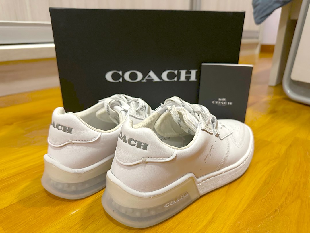 Coach white outlet sneakers