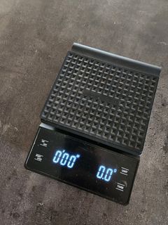 Coffee bean weighing scale with timer
