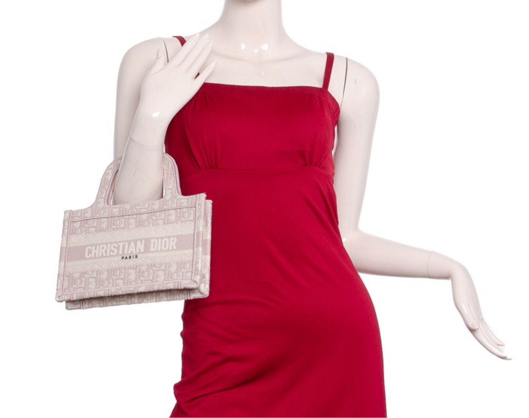 DIOR Pink Mini Book Tote Bag, Luxury, Bags & Wallets on Carousell