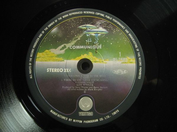 Album vinyle vintage 1979 de Dire Straits intitulé Communiqué -  France