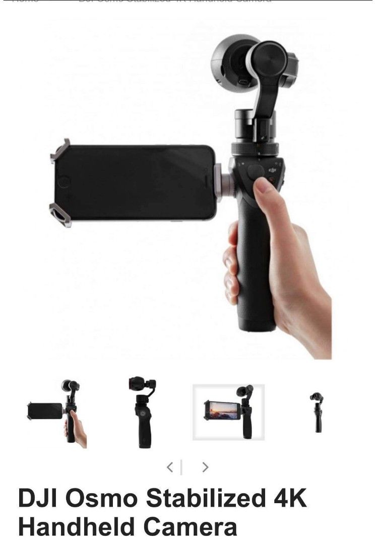 Dji osmo handheld fully stabilized 4k 12mp camera top