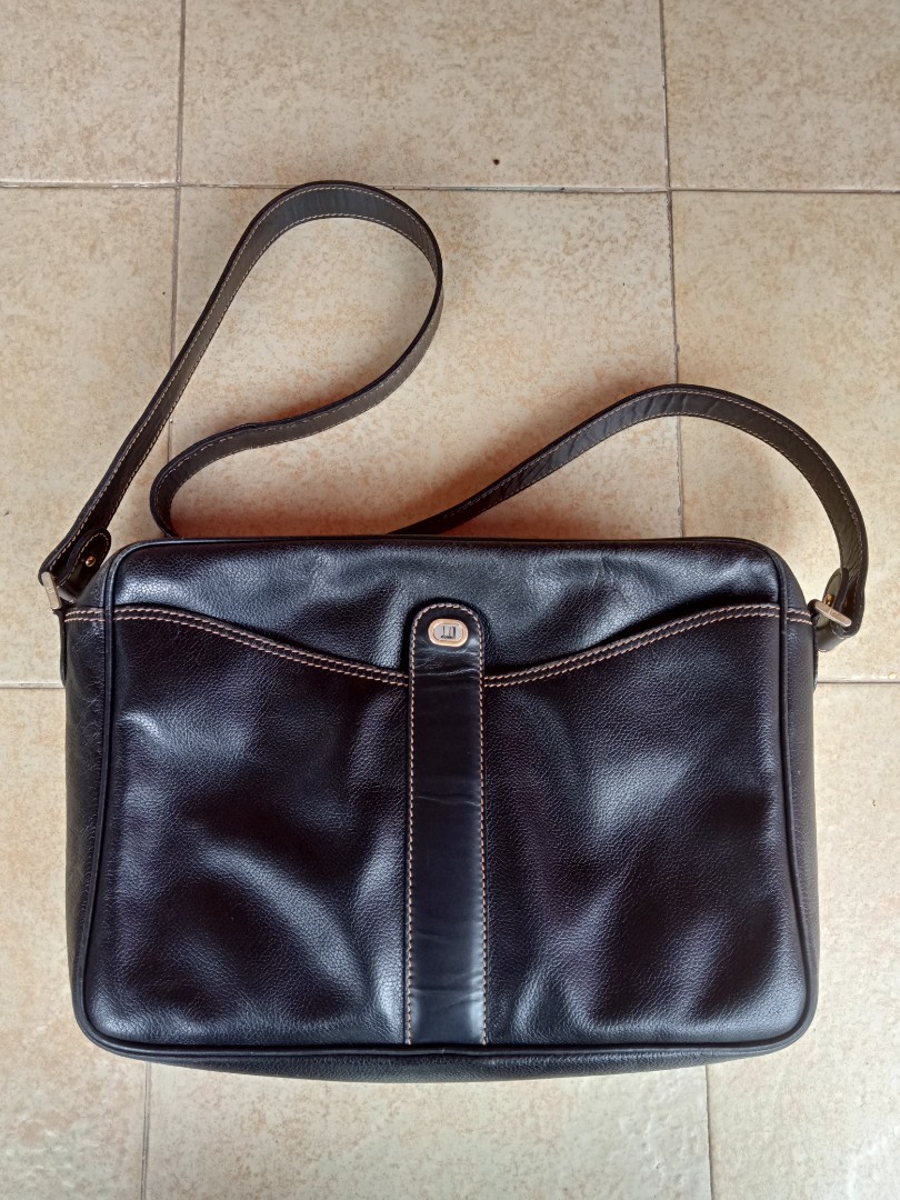 DUNHILL sling bag leather, Luxury, Bags & Wallets on Carousell