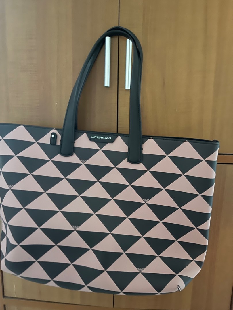 emporio armani black tote bag