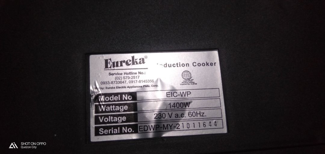 EUREKA INDUCTION COOKER, TV & Home Appliances, Kitchen Appliances, Cookers on Carousell