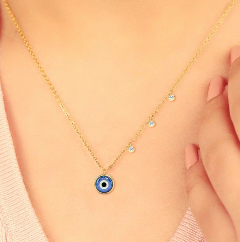 Gold third new arrivals eye necklace