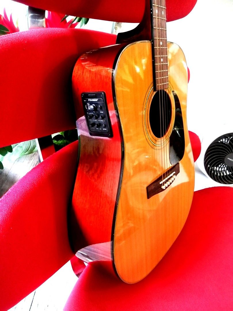 Original Fender DG 8 Nat with Fishman Presys Onboard Guitar, Hobbies & Toys, Music & Media