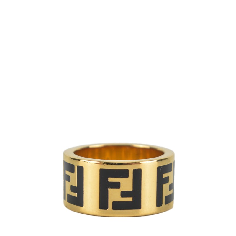 Black and gold store fendi ring