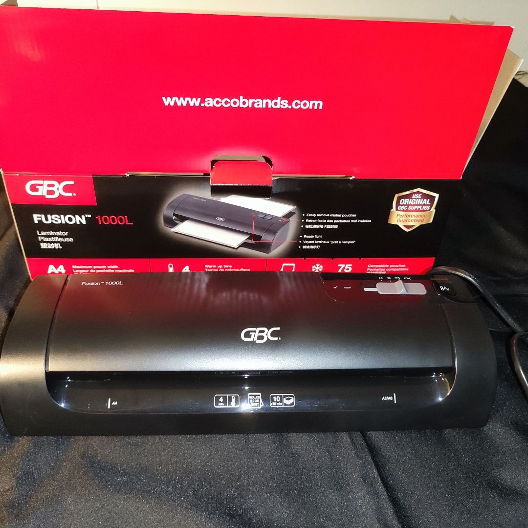 GBC A4 Laminator Fusion 1000L, Computers & Tech, Printers, Scanners