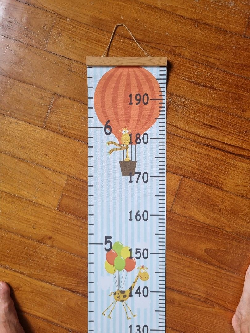 Giraffe Growth Chart for Kids, Baby Height Chart, Canvas Height