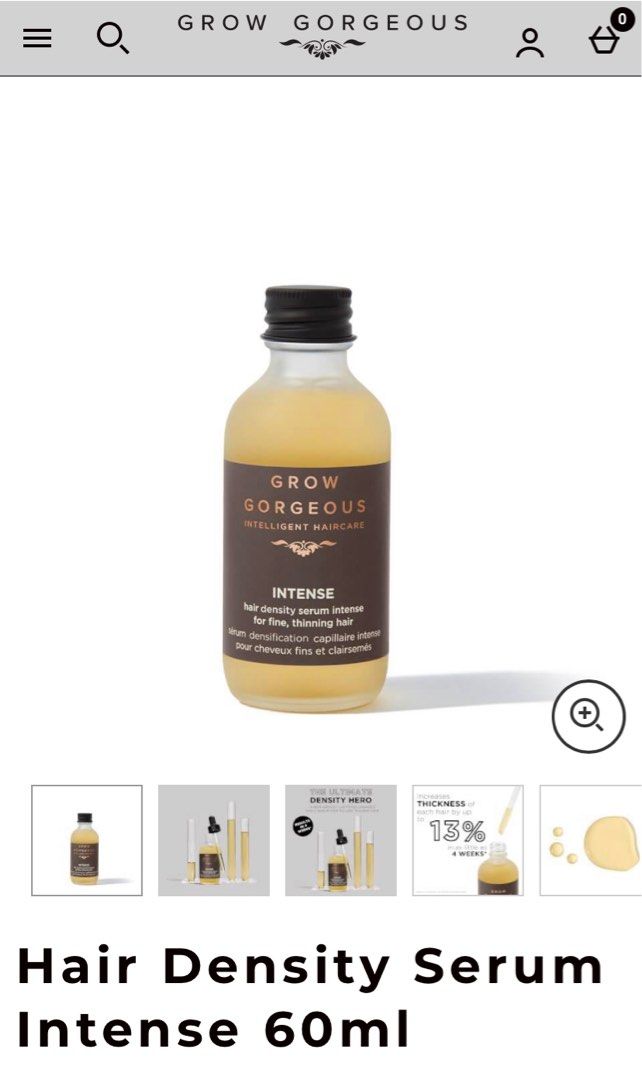 Grow Hair Growth Serum Intense 60ml, Beauty & Personal Care, Hair on Carousell