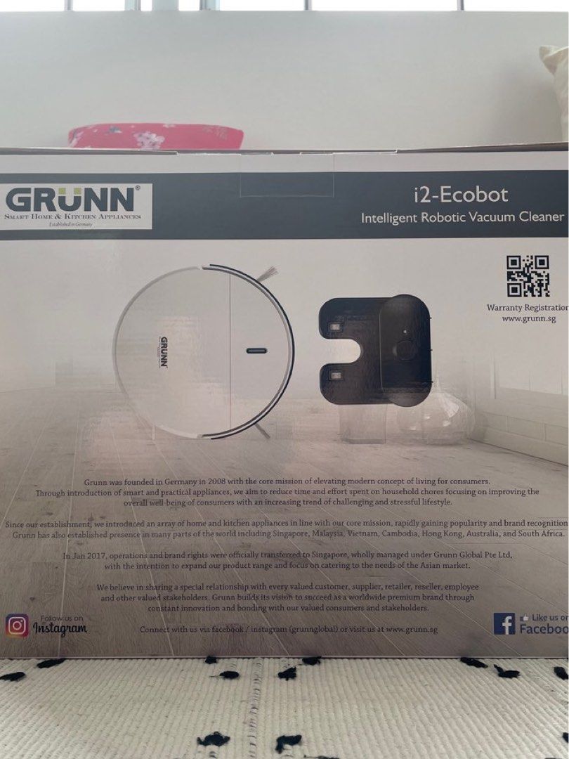 Grunn i2Ecobot Robot Vacuum, TV & Home Appliances, Vacuum Cleaner