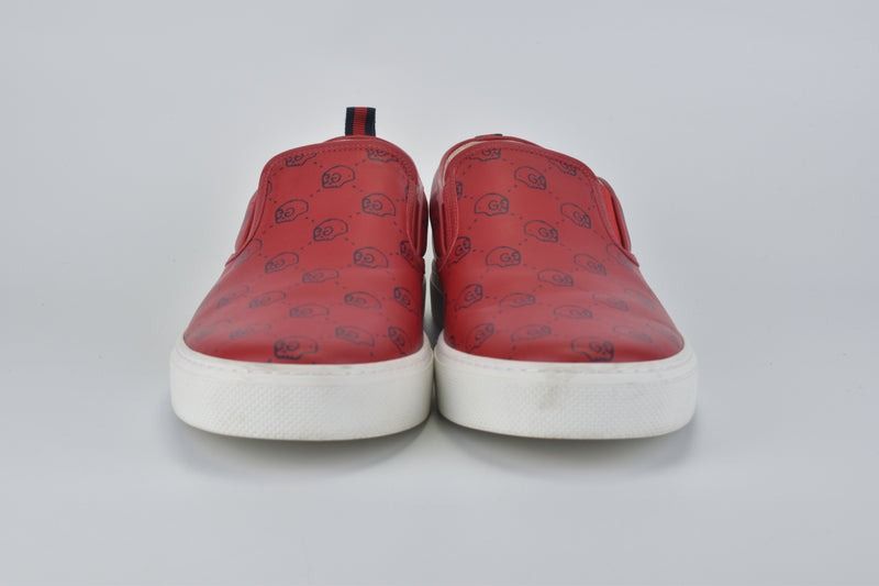 Red gucci slip ons shop