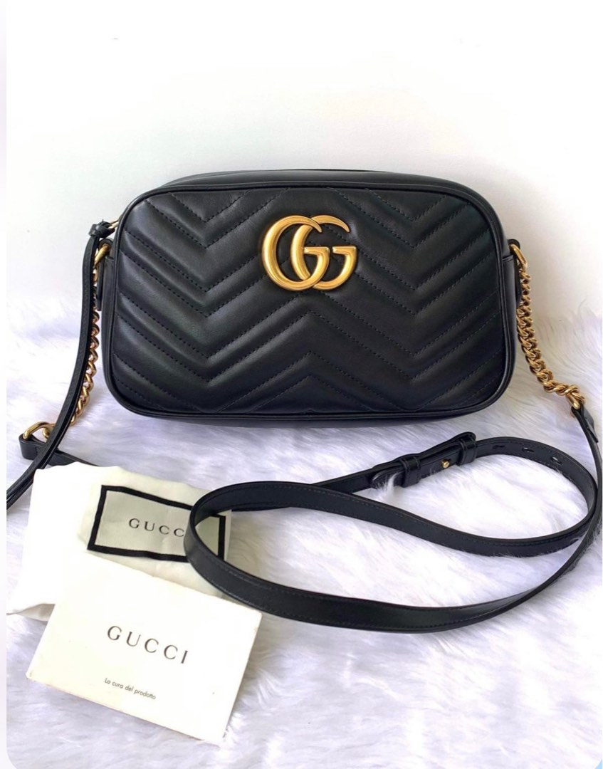 Gucci Marmont Camera Bag (M), Luxury, Bags & Wallets on Carousell