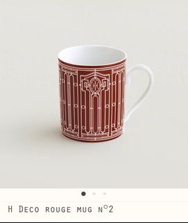 Hermes H deco rouge mug N2