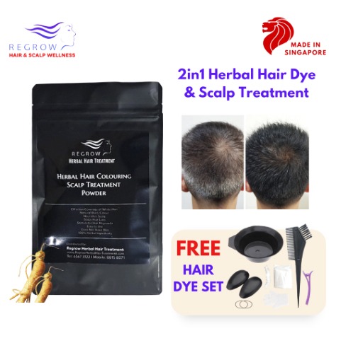 Herbal Hair Colouring Scalp Treatment Powder (100g) FREE Hair Dye Set - DIY Hair  Color Dye, Beauty & Personal Care, Hair on Carousell