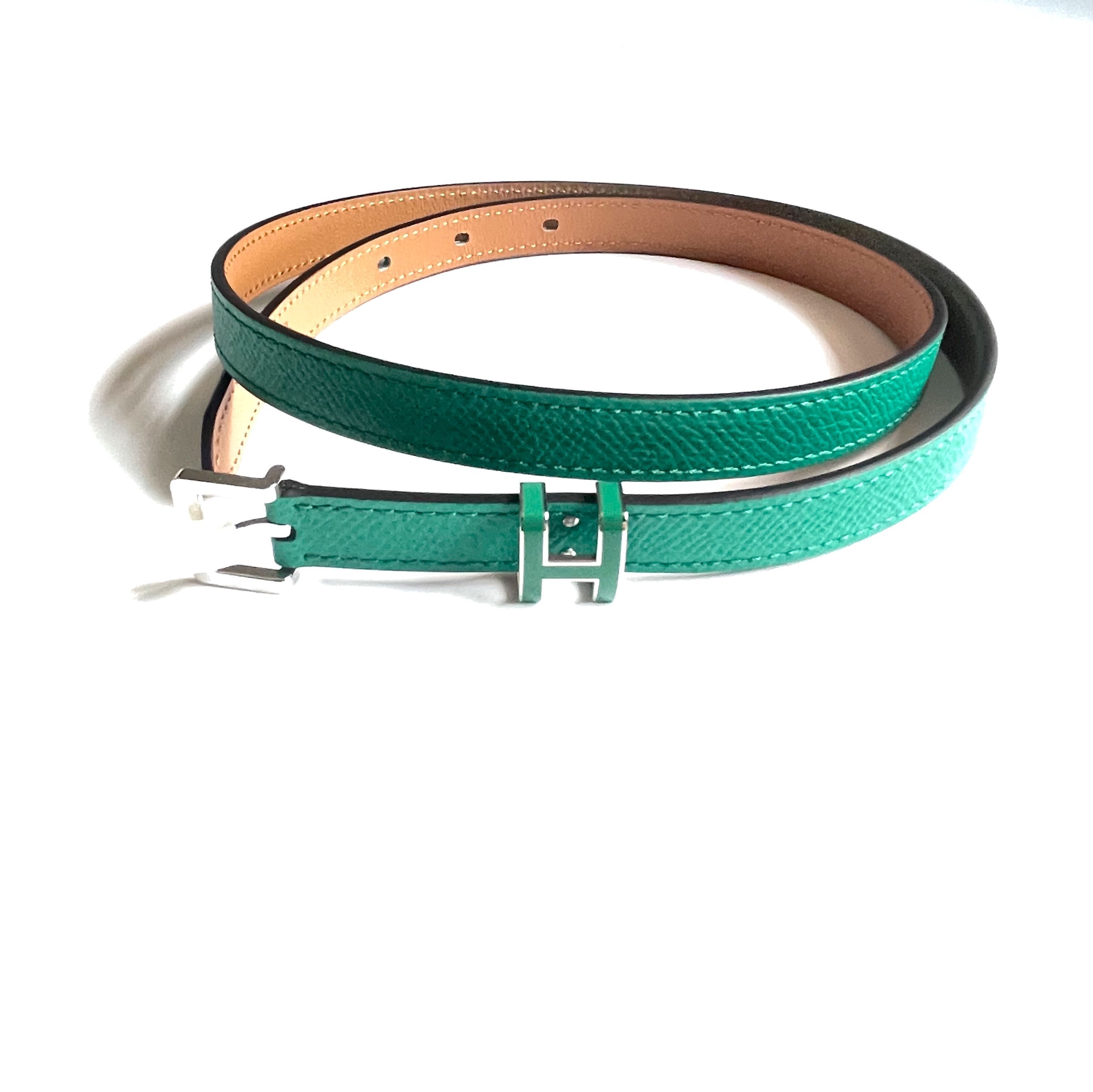 Hermes Kelly 18 Belt in Vert De Gris Rghw (Brand New)– orangeporter