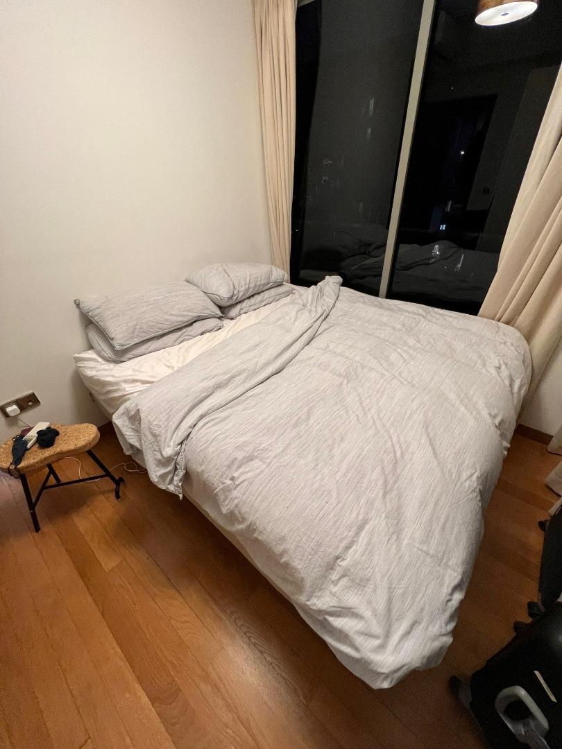 IKEA bed Hovag mattress and Espevar frame, Furniture & Home Living