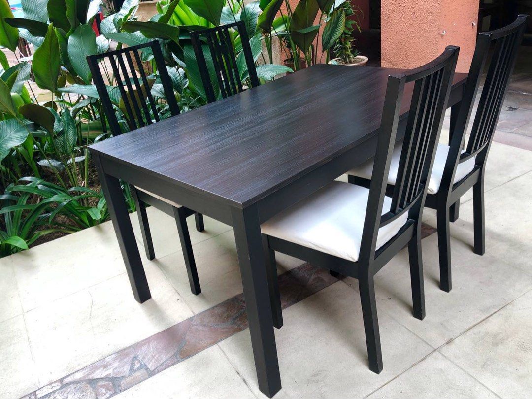 Ikea dining table sales set 4 chairs
