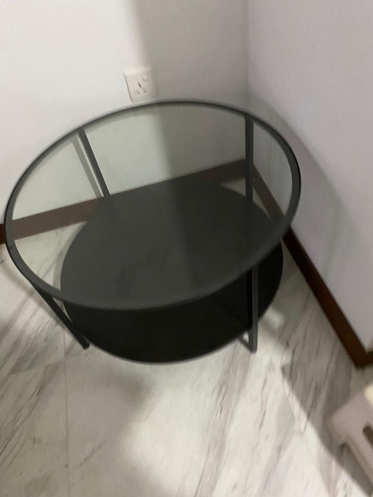 IKEA Round Glass Coffee Table, Furniture & Home Living, Furniture