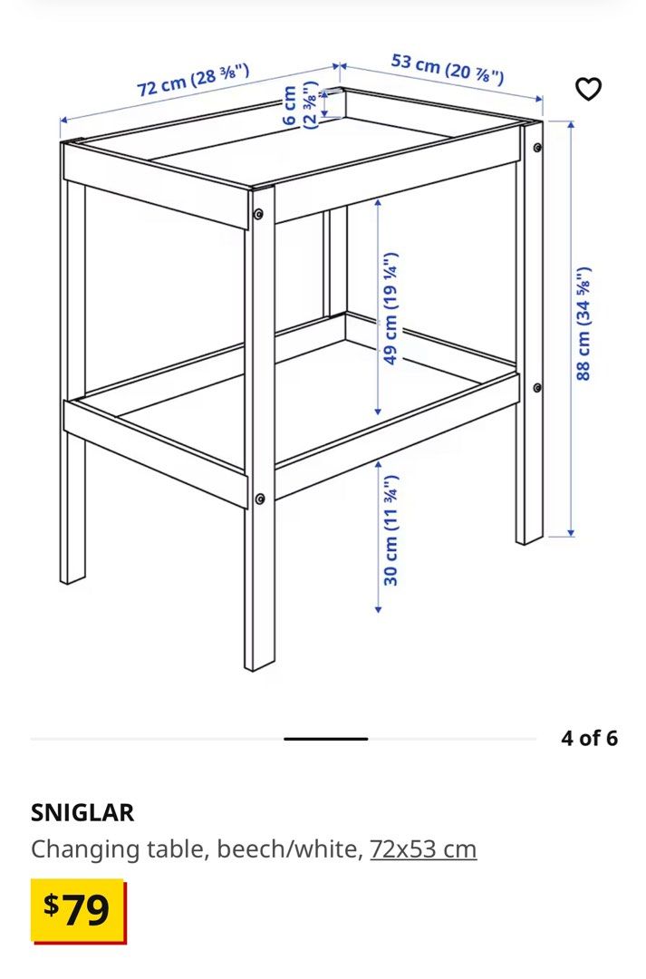IKEA SNIGLAR Changing table, Babies & Kids, Baby Nursery & Kids