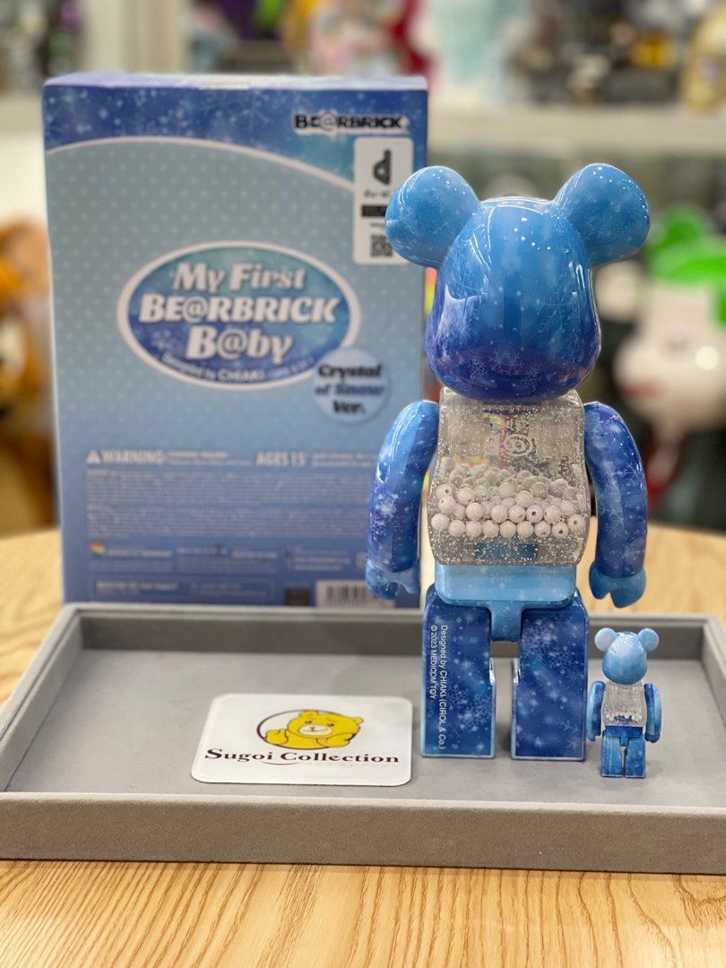 [Pre-Order] BE@RBRICK x My First Baby 100%+400% Crystal of Snow ver.  bearbrick my first be@rbrick b@by