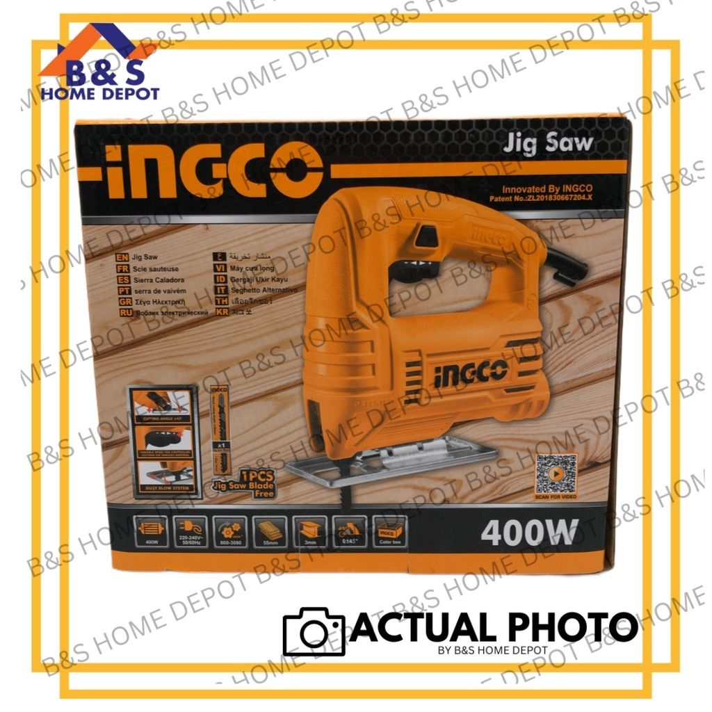 Ingco 400W Electric Jigsaw Jig Saw with 1pc Blade +FREE FCLAMP BUYERS