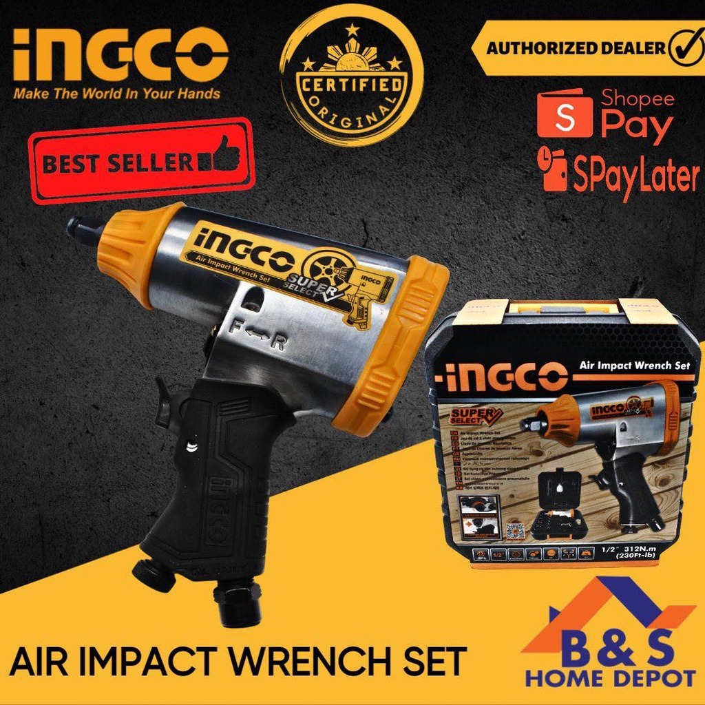 Ingco Air Impact Wrench Set, Commercial & Industrial, Construction