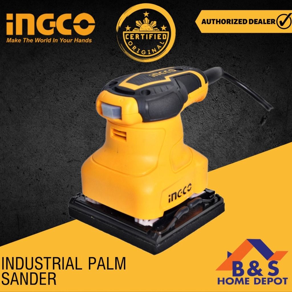 Ingco Industrial Palm Sander Finishing Tool 240W with 5pcs Sand Paper
