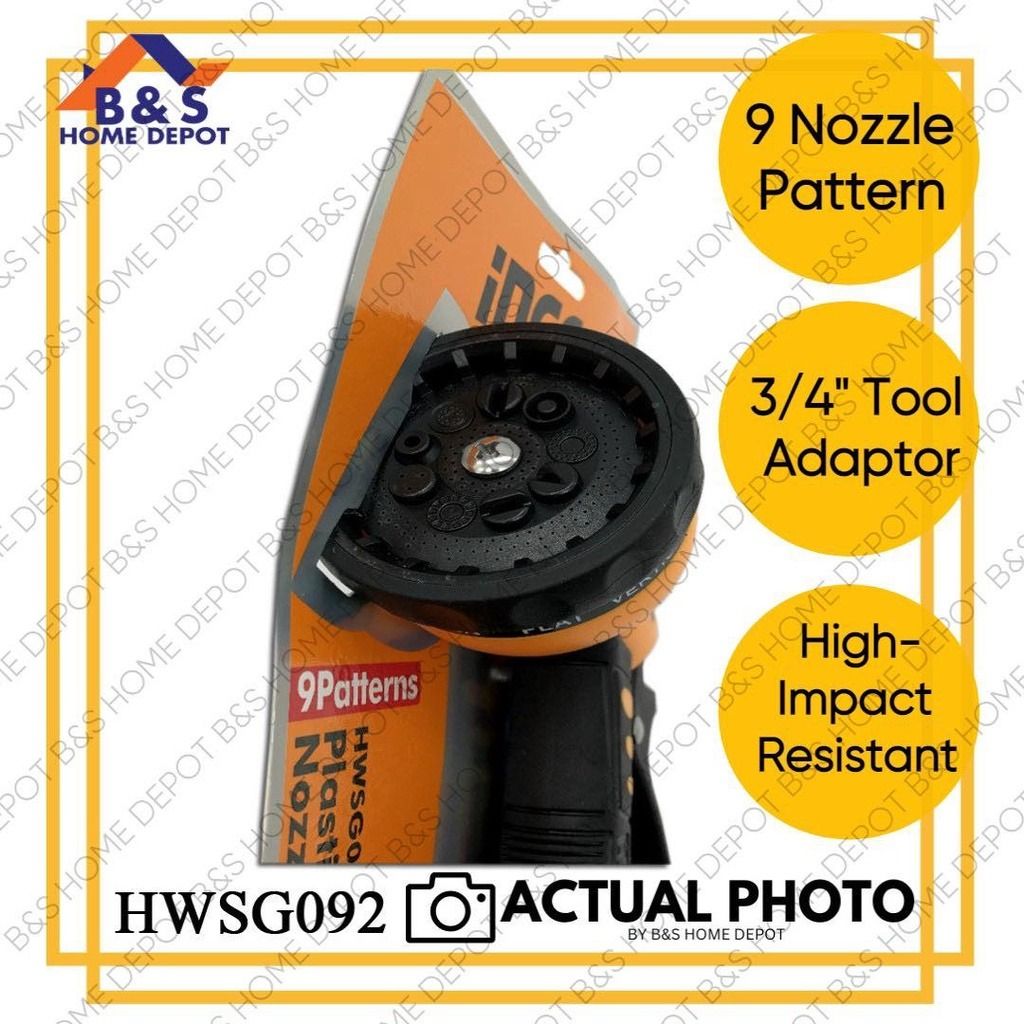 Ingco Spray Nozzle Header With 9 Patterns, Furniture & Home Living