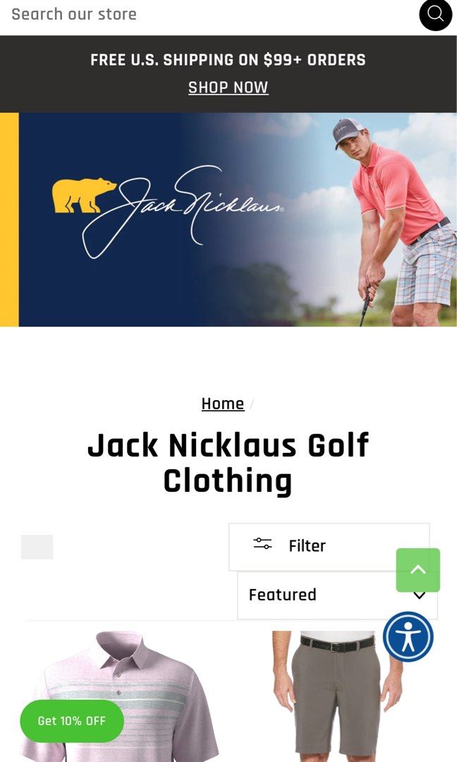 Jack nicklaus clothing on sale