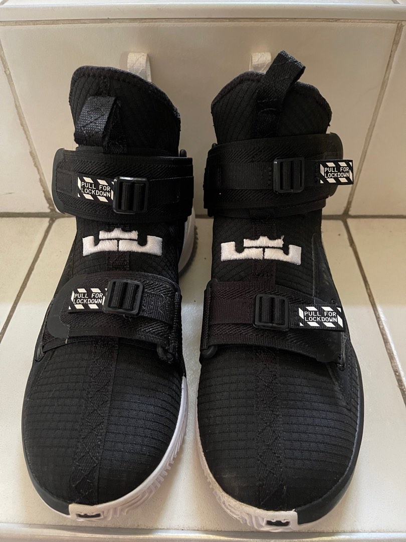 Lebron Soldier 12 Black White Chrome, Men's Fashion, Footwear, Sneakers