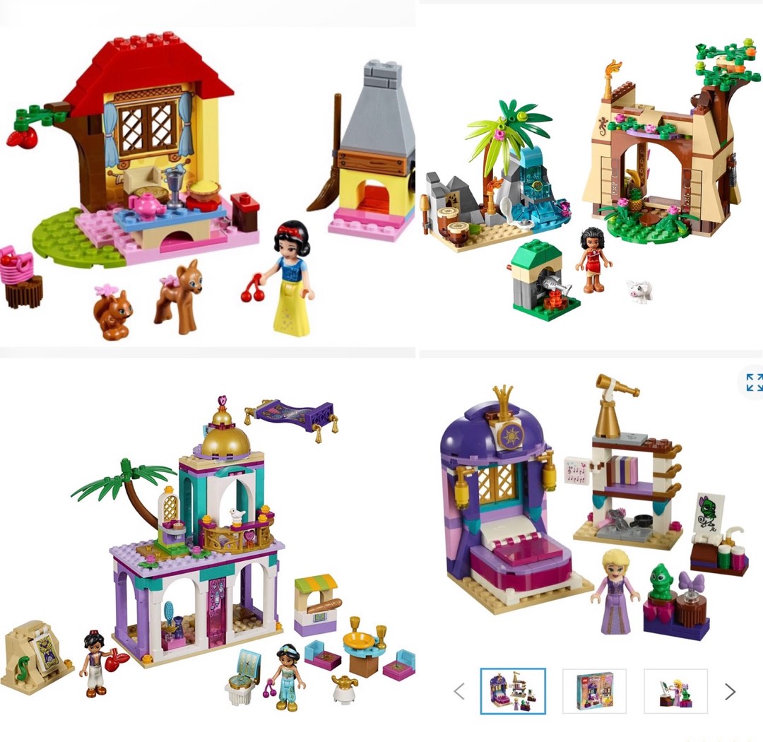 Lego Disney Snow White Aladdin Tangled Moana Hobbies Toys