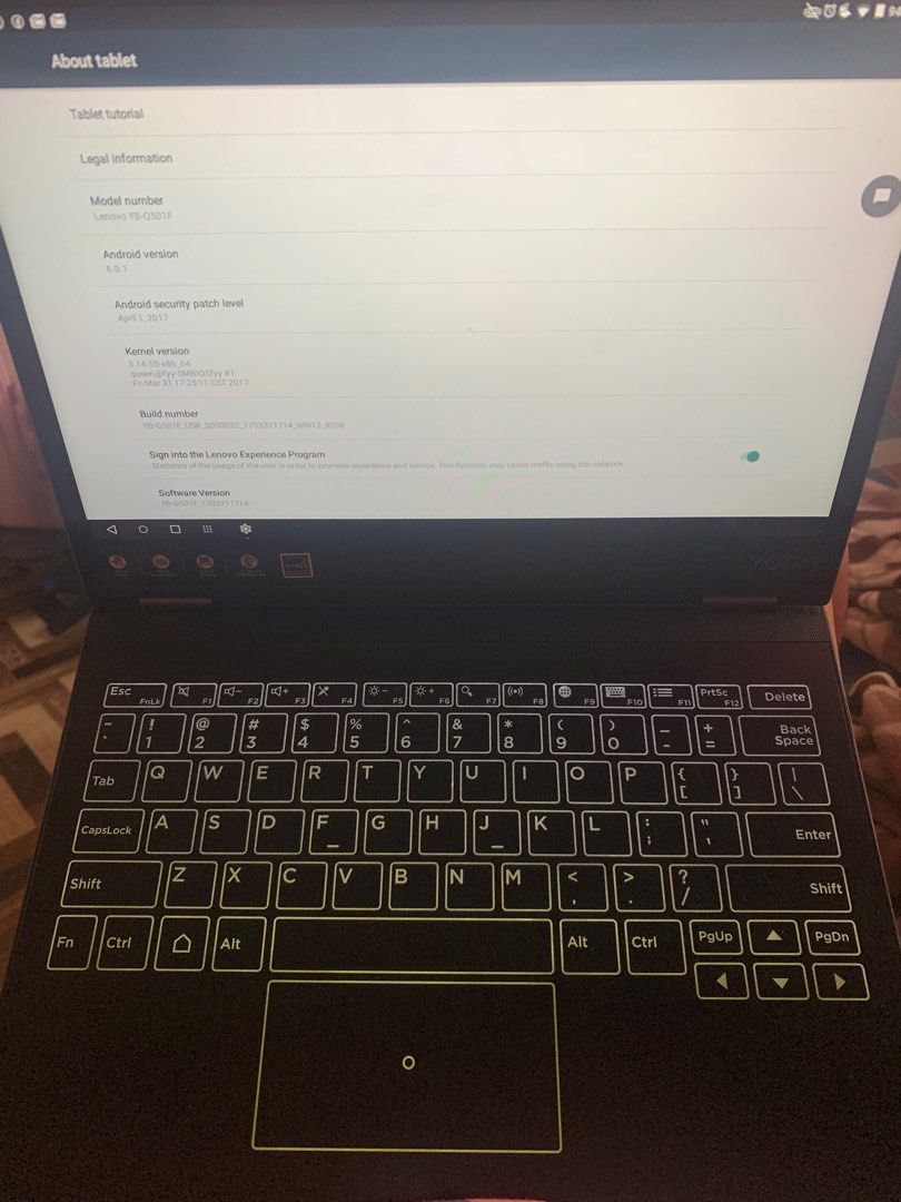Lenovo Yoga A12 (Category: Laptops & Notebooks) located in Pateros City. Submitted by zaldyvalle31505 (Listing ID 1213175669, Image 1). Description: Ultra thin convertible tablet to laptop. Hollow keyboard, Dolby Atmos, Dolby Vision Touch Screen .