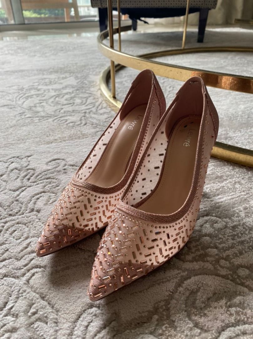 Rose gold shoes size 2 shop