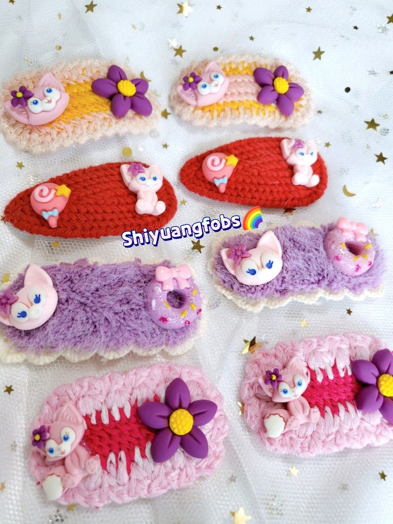 hair clips kawaii cute 90s  Kawaii hair clips, Felt hair accessories,  Girly accessories