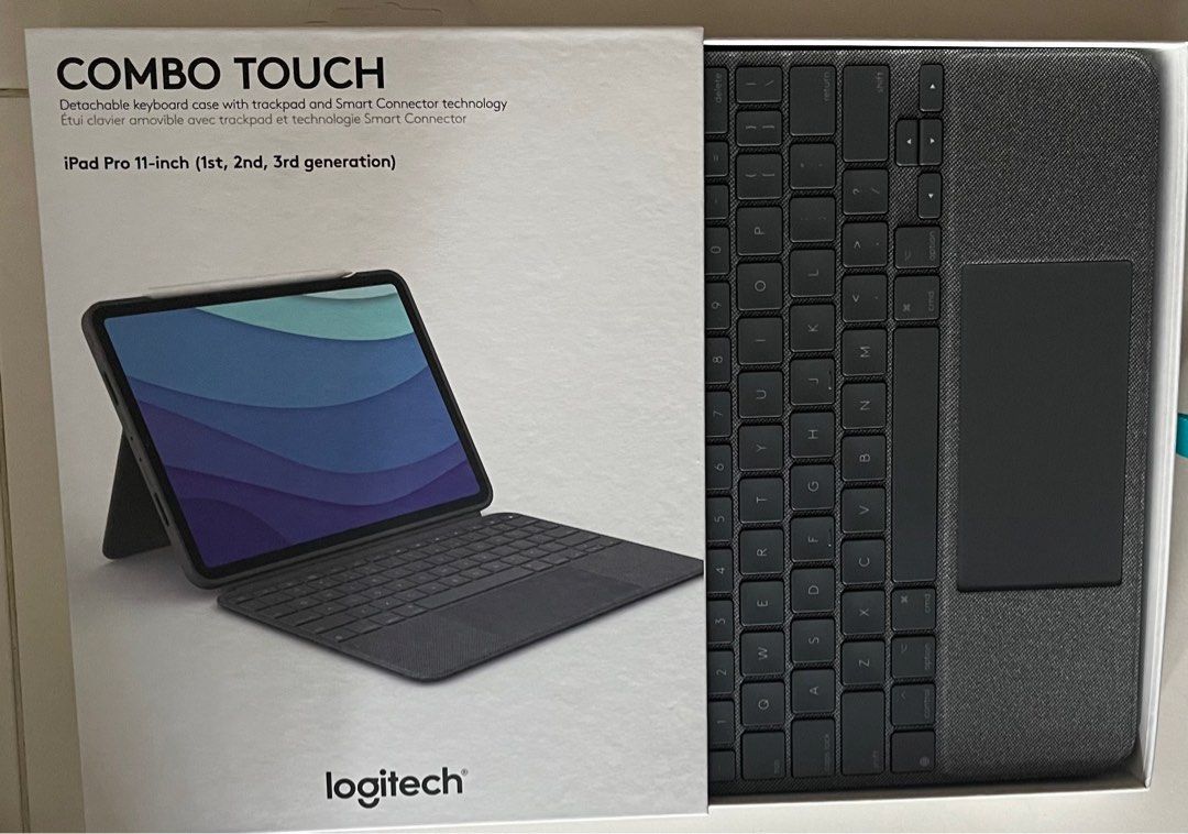 Logitech Combo Touch Backlit Keyboard Case With Trackpad For iPad Pro