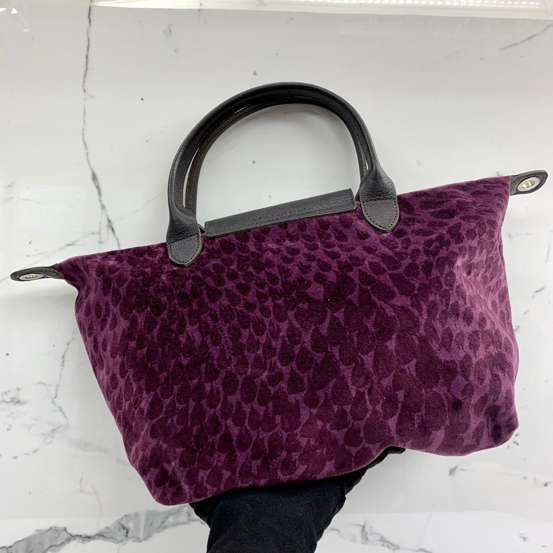 Longchamp purple tote bag sale