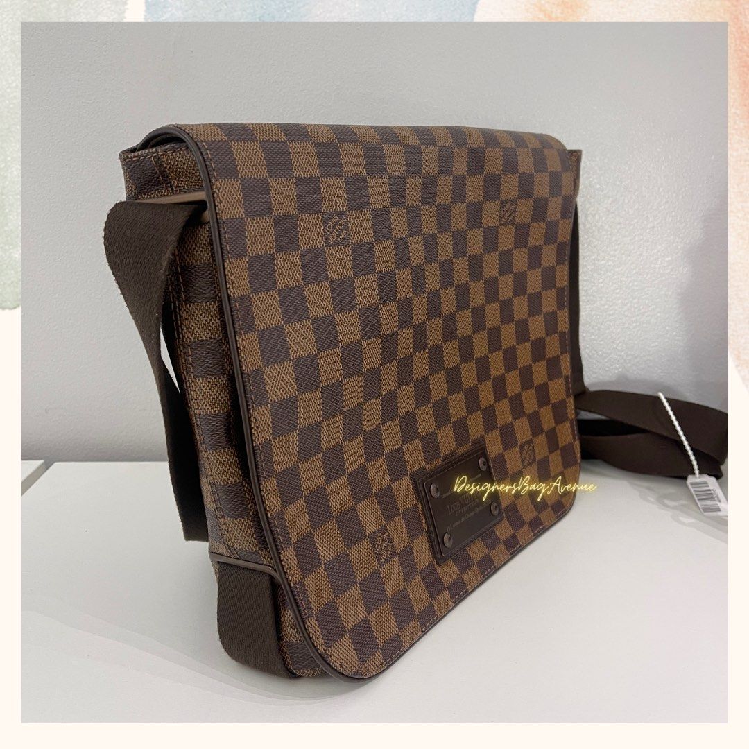 At Auction: Louis Vuitton Damier Ebene Brooklyn PM Messenger Bag