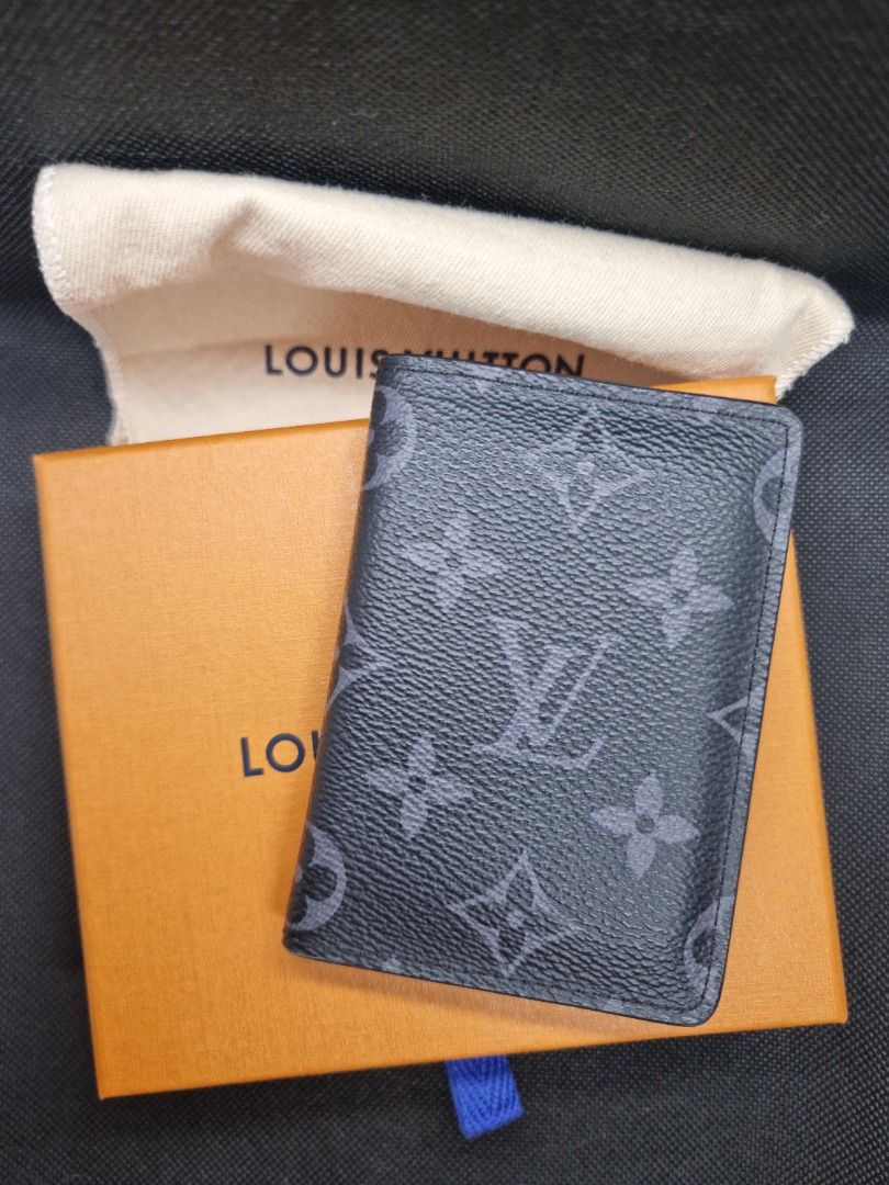Louis Vuitton Pocket Organizer Monogram Eclipse NM Grey in Canvas - US