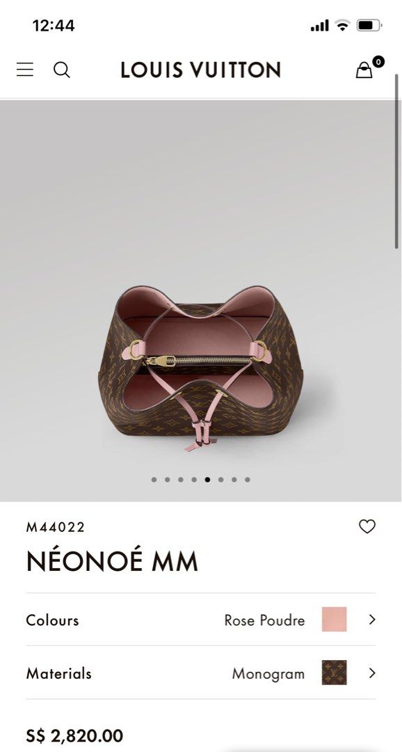 Louis Vuitton Neo Noe (pink poudre), Luxury, Bags Wallets on