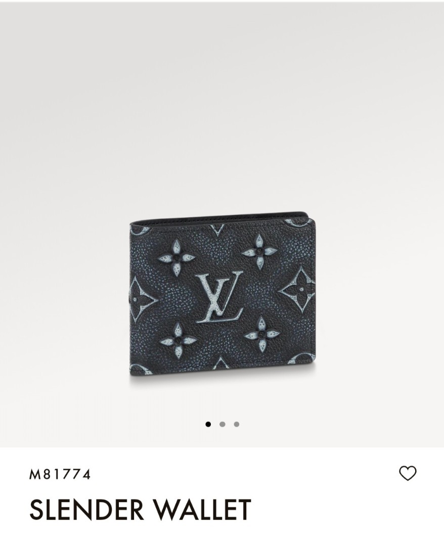 Louis Vuitton M62294 Slender Wallet , Grey, One Size