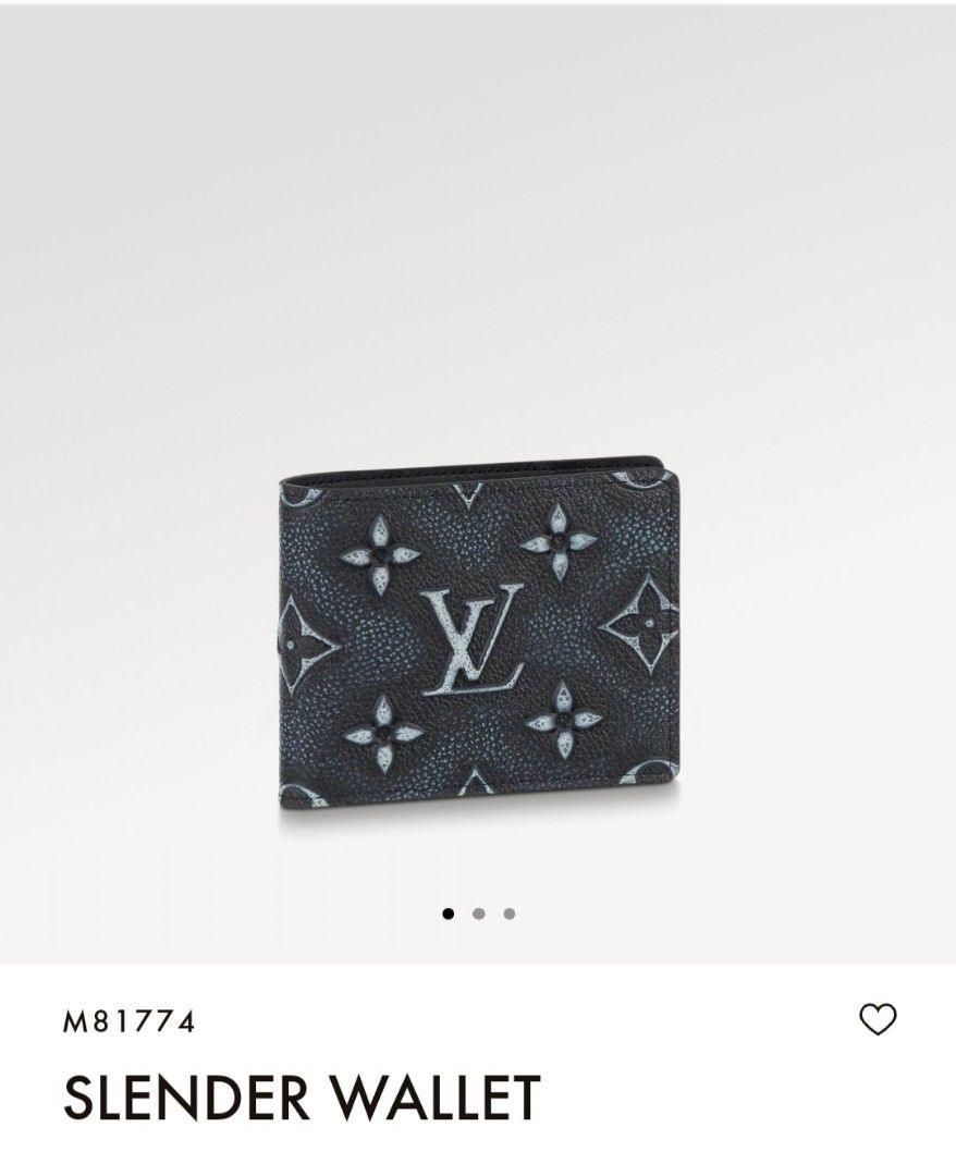 Louis Vuitton Pacific Blue Monogram Slender Wallet