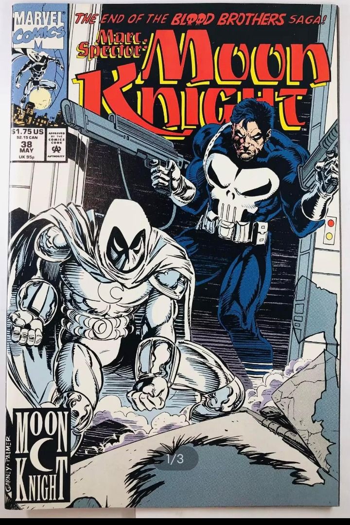 Mac Spector Moon Knight 38 By Marve l Comic Book Printed 1992 Original ...