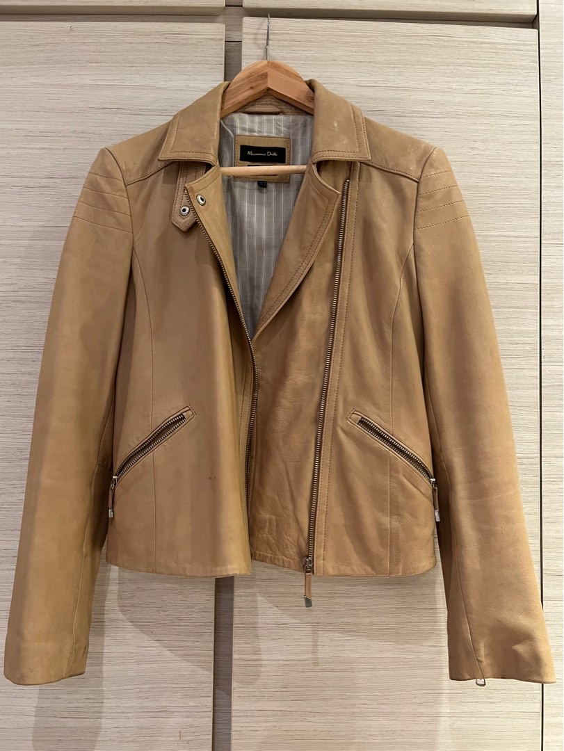 Massimo Dutti Ladies soft leather jacket Women s Fashion Coats