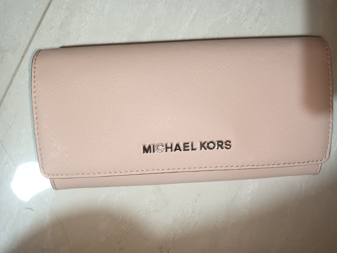 Light pink mk wallet sales