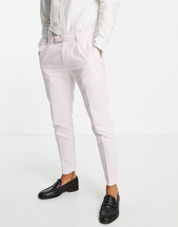 Moss bros linen trousers hot sale