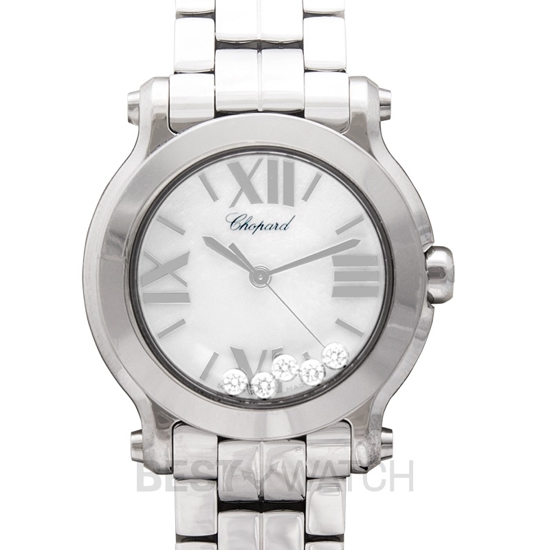 NEW Chopard Happy Sport Quartz Mother of pearl Dial Diamonds Ladies Watch 278509 3006