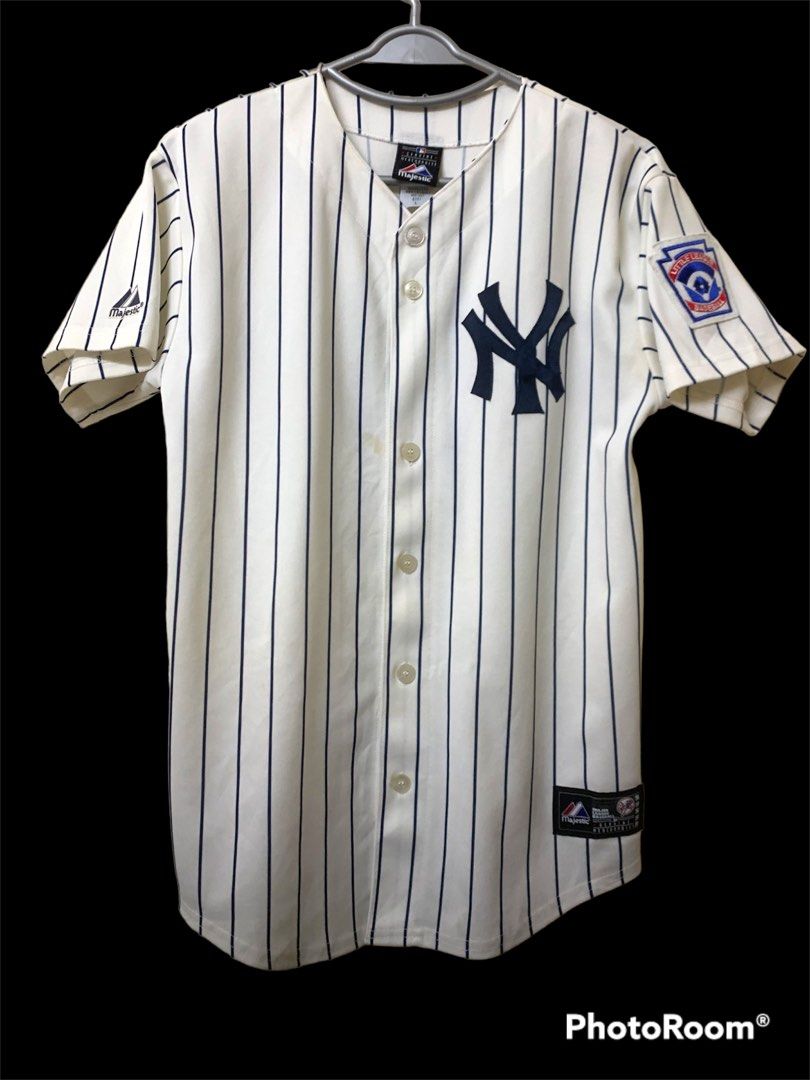 90s MLB NEW YORK YANKEES PINSTRIPES BASEBALL JERSEY, Men's Fashion,  Activewear on Carousell