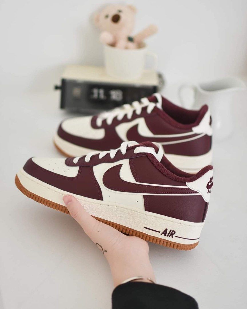 Nike Air Force 1 Low GS Team Red Gum Women s Fashion Footwear